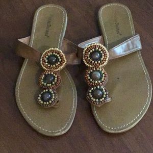 Pierre Dumas Beaded Sandals